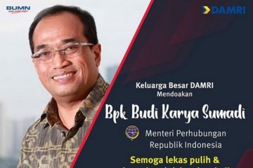 Perum Damri doakan Menhub Budi Karya Sumadi cepat sembuh