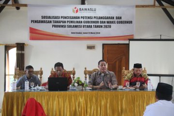 Bawaslu Sulut sosialisasi pencegahan potensi pelanggaran pilgub