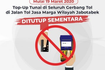 Fasilitas "top up" tunai di gerbang Tol Jabotabek ditutup sementara