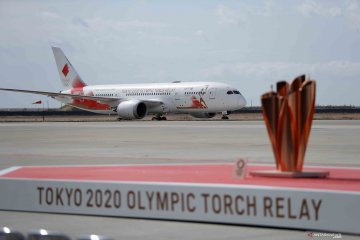 Api untuk Obor Olimpiade Tokyo 2020 tiba di Jepang