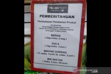 Kasatgas Pangan Polri jelaskan pembatasan pembelian sembako