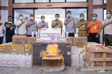 PT Timah salurkan 30 alat semprot dan 1.000 liter disinfektan