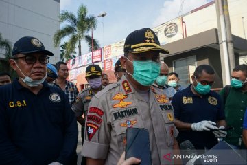 Kapolda Sumut tinjau lokasi ledakan di Plaza Ramayana Medan