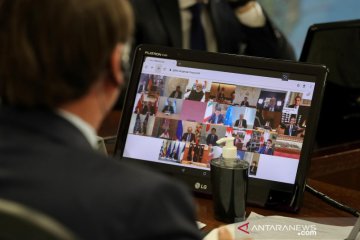 Para pemimpin dunia mengikuti KTT G20 secara virtual