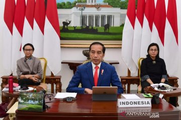 Presiden Jokowi ikuti KTT LB G20 dari Istana Bogor