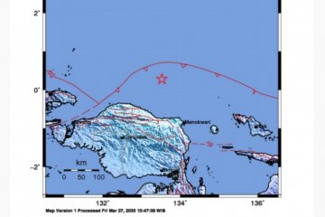 BMKG: Belum ada laporan kerusakan akibat gempa tektonik di Manokwari