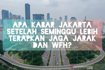 Apa kabar Jakarta setelah seminggu lebih terapkan jaga jarak dan WFH?