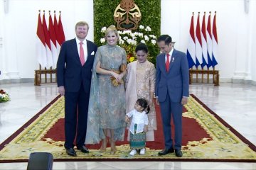 Presiden, Ibu Negara, dan cucu Sambut Raja-Ratu Belanda di Istana Bogor