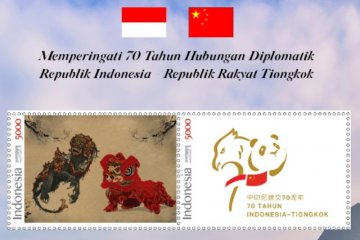 Peringati 70 tahun hubungan diplomatik, RI-China luncurkan perangko