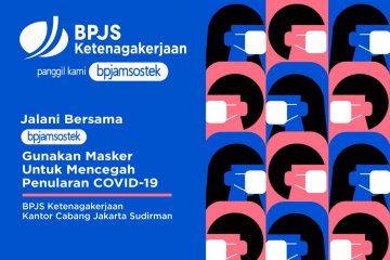 BPJAMSOSTEK kembali bagikan masker untuk tangkal COVID-19