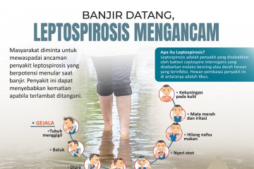 Banjir datang, leptospirosis mengancam