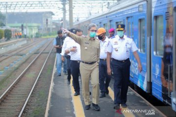 Tidak ada antrean penumpang KRL di Stasiun Bogor