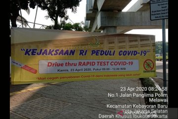 Kejaksaan RI gelar tes cepat COVID-19 secara "drive thru"