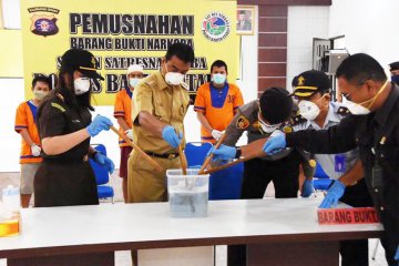 Polres Barito Utara musnahkan barang bukti sabu 10,25 gram