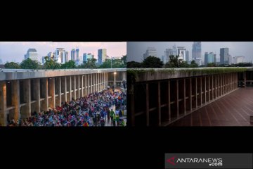 Suasana buka bersama di Masjid Istiqlal dulu dan sekarang