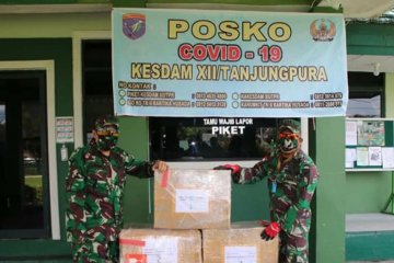 Puskes TNI beri bantuan Kesdam XII/Tpr alat kesehatan tangani COVID-19