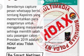 Cyber Crime Polri tangani 72 kasus hoaks COVID-19