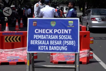Volume kendaraan di Kota Bandung turun 70%