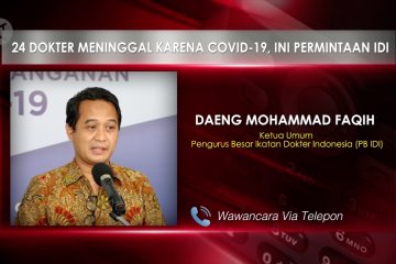 24 dokter meninggal karena COVID-19, ini permintaan IDI