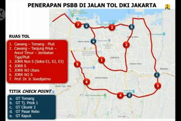 Selama PSBB, trafik menurun di DKI Jakarta, Jabar dan Banten 