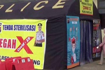 Polres Pandeglang sediakan tenda sterilisasi