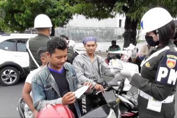 Polisi Militer di Semarang ikut razia masker