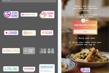 Stiker "Pesanan Makanan" dan pelatihan bisnis gratis dari Instagram