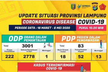Satu pasien positif COVID-19 di Lampung dinyatakan sembuh