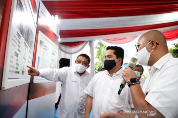 Menteri BUMN tinjau laboratorium Biomolekuler PCR RS PHC Surabaya