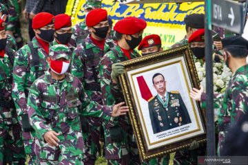 Pemakaman mantan Panglima TNI Djoko Santoso