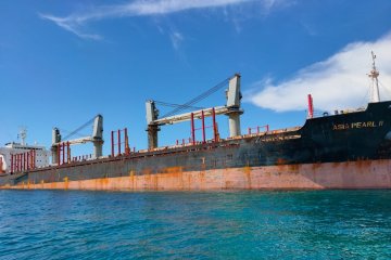 Kapal kargo berbendera Singapura kandas di perairan Belitung