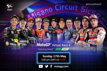 Balap virtual seri keempat MotoGP menuju kandang Rossi di Misano