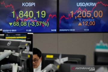 Saham Korsel ditutuo jatuh, Indeks KOSPI anjlok 2,46 persen