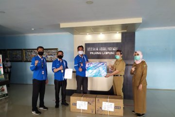 Penyaluran bantuan untuk rumah sakit dari Satgas BUMN Provinsi Lampung