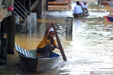 Banjir luapan sungai Batanghari saat Idul Fitri