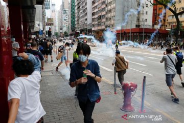 Meski di tengah wabah COVID-19, demo di Hong Kong terus berlanjut