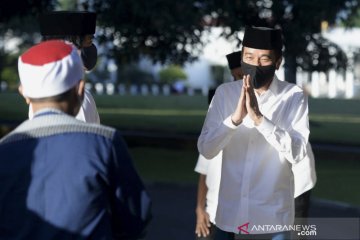 Presiden Jokowi shalat Idul Fitri di Istana Kepresidenan Bogor