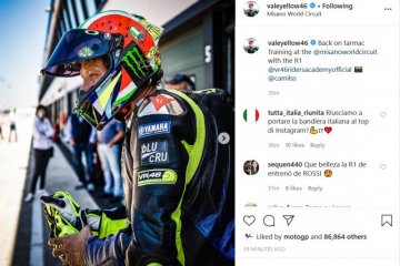 Valentino Rossi libas Sirkuit Misano menyusul pelonggaran lockdown