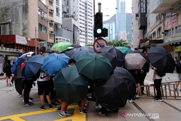 Demonstran Hong Kong gelar aksi bungkam menentang UU keamanan nasional