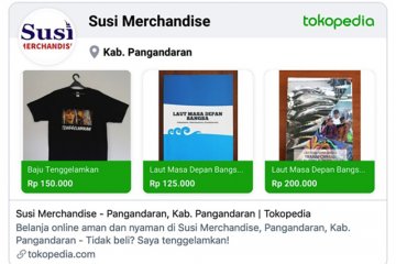 Susi Pudjiasuti jualan kaos bertuliskan "Tenggelamkan"