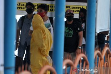 Penjemputan awak kapal Tugboat Marina 1626 di Pelabuhan Boom Baru