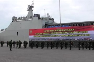 Pelepasan 450 prajurit pengaman perbatasan RI-Papua Nugini