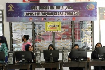 Lapas Wanita Malang melepas rindu secara virtual