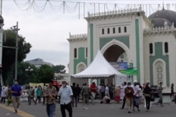 Shalat Id di Masjid Raya Medan sesuai protokol kesehatan