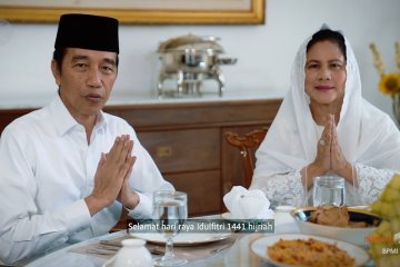 Presiden Jokowi dan Ibu Negara ucapkan selamat Idul Fitri