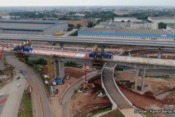 Jembatan Kereta Cepat Indonesia Jakarta-Bandung selesai