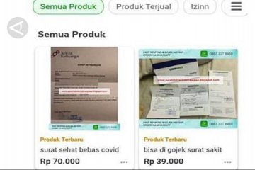 Kemkominfo blokir akun penjual surat bebas corona palsu