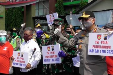 Aksi May Day di Semarang ditengah pandemi COVID-19