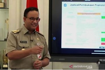 Anies tidak beri sanksi per kantor karyawan lebih 50 persen