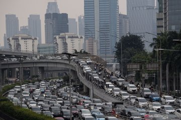 Kemacetan saat PSBB transisi di Ibu Kota